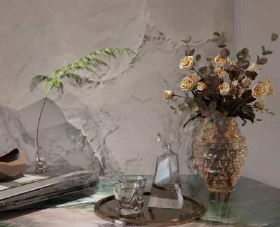 花瓶花艺3D模型下载